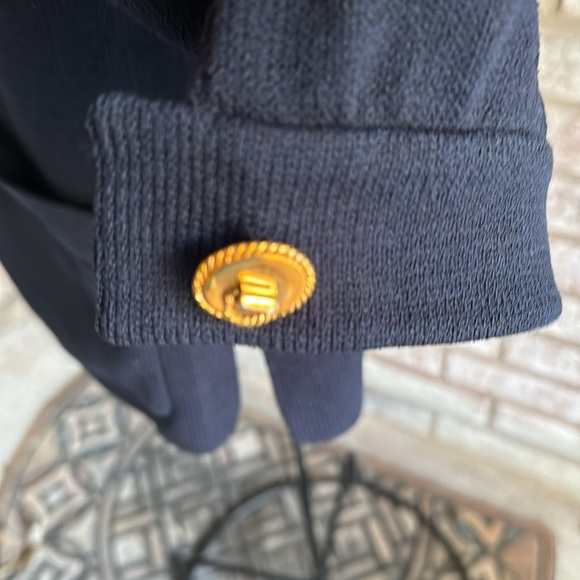St. John Marie Gray Vintage Navy Santana Knit Jacket sz 4 To Die For Buttons - Picture 6 of 10